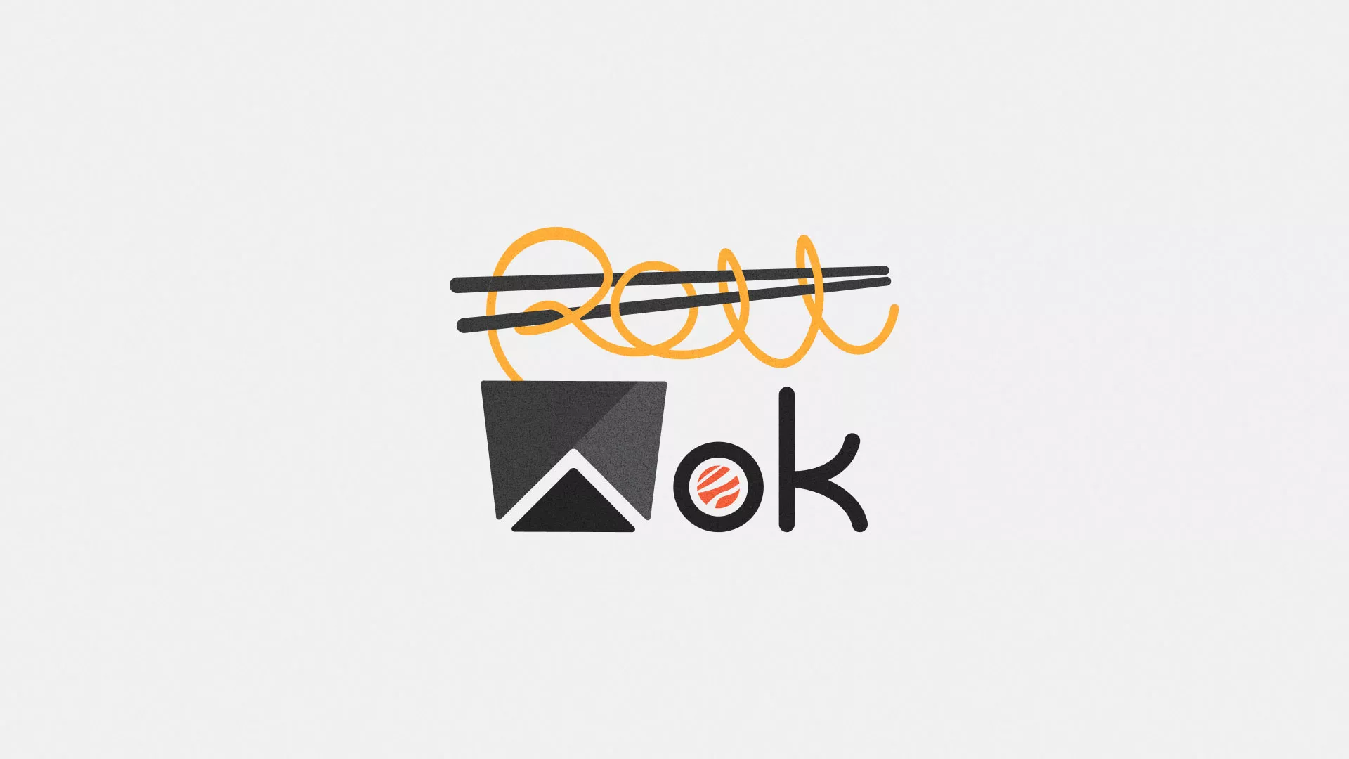 Разработка логотипа суши-бара «Roll Wok Club» в Лакинске